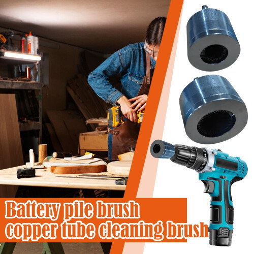 Battery-Powered Pipe Cleaning Brush Copper 22mm 1