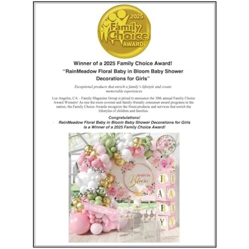 Babyshowerpynt til piger - lyserød salviegrøn ballon 1