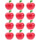 Red plastic apple-shaped candy box 24 pcs 4