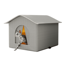 Cat House Waterproof Cold-Resistant Outdoor Shelter Blue