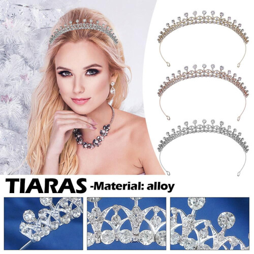Corona da sposa per donna in lega con strass 2