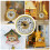 Quartz Wall Clock Gold 70mm Silent Round Decorative 2