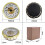 Quartz Wall Clock Gold 70mm Silent Round Decorative 6
