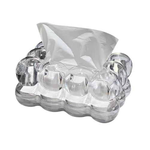 Tampa transparente de cerâmica para caixa de lenços de papel 7,9 x 5,3 x 3,4 polegadas 1 1