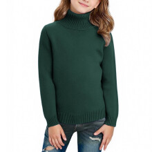 Lime Green Kids Crewneck Sweater Long Sleeve Crochet