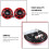 BESTONZON Red Electric Car Horn Pair 4
