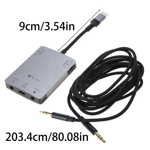 Type-C Audio Adapter for Lossless Sound Recording and 1