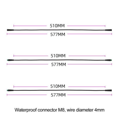 5-Pin Display Extension Cable with M8 Waterproof Connector 1