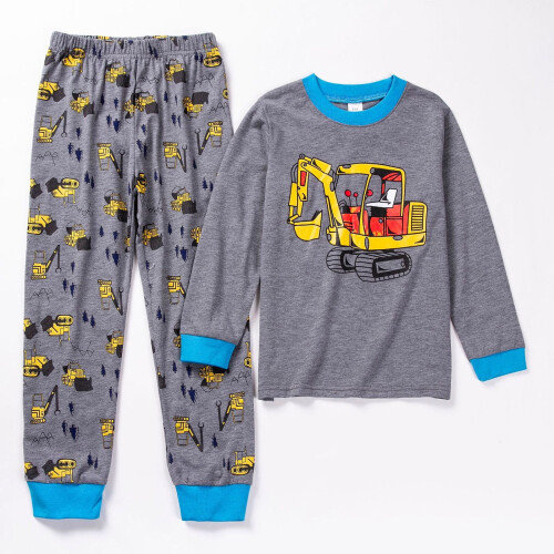 Σετ Πιτζάμας Παιδική από Βαμβάκι με Στάμπα Αυτοκινήτου Κίτρινη με Κινούμενα 1