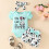 Ensemble body d'été pour bébé fille, bleu clair, 3-6 mois 2