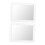 Magnetic Locker Mirror Rectangular White Plastic Glass 2 pcs 6