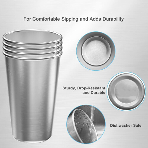 Stainless Steel Cups 16 Oz 500ml 4 Pack 2