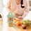 Salad Container Portable Leak-Proof Layered Bowl Green 7