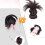 Feathered Bun Wig Clip-in Black Soft Hair Piece 5