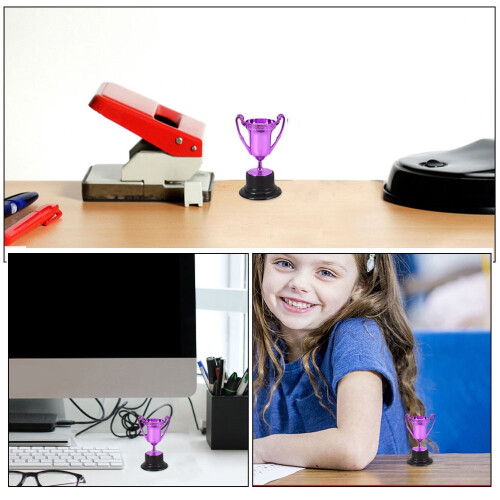 Mini Purple Plastic Trophies for Party Celebrations 2