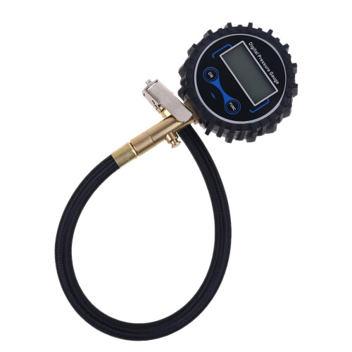 Digital Tyre Pressure Gauge with Hose and Backlight LCD 2