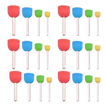 Guangmc round paint sponge brush set 24 pcs