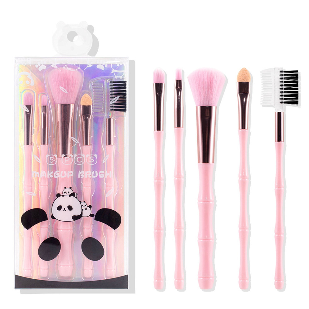 kkbbma portable makeup brush set 5-piece