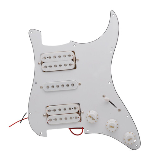 Electric Guitar Pickguard HSH Prewired White 1