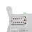 Electric Guitar Pickguard HSH Prewired White 8