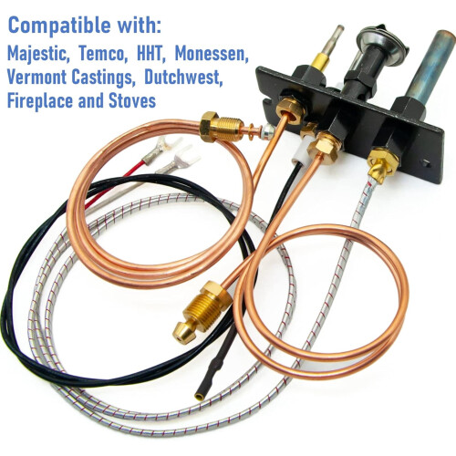 Propane Gas Pilot Assembly for Fireplaces with Thermopile 2