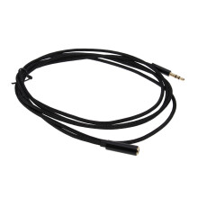 3.5mm stereo headphone extension cable black 1.8m