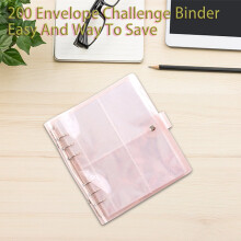 Herrnalise200Envelope Challenge Binder – Einfach und effektiv zum Sparen, Spar-Challenge-Binder, Budget-Binder mit Bargeldumschlag