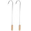 Lazy Shoe Puller with Wood Handle 2 pcs 19.3 x 2.4 x 0.8 in 6