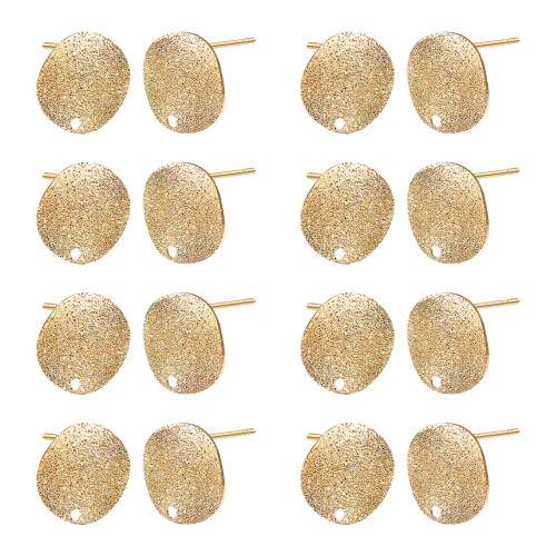 Guangmc alloy flat earring posts studs 20 pcs