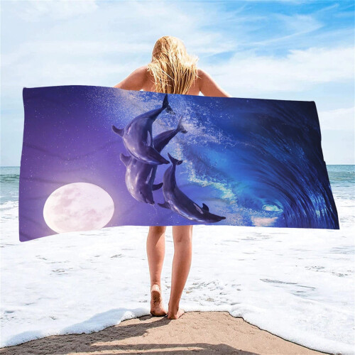 Μεγάλη πετσέτα θαλάσσης Herrnalise - 28'' x 60'' υπερμεγέθης μικροΐνες, χωρίς άμμο, γρήγορο 2