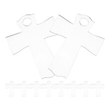 Acrylic Cross-Shaped Cup Nameplate Tags 10 pcs