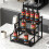 Spice Rack Organizer Black 3-Tier 13.8"x13.4"x13.4" 3