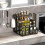 Spice Rack Organizer Black 3-Tier 13.8"x13.4"x13.4" 8