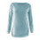 Damen-Zopfstrickpullover mit Rundhalsausschnitt, Himmelblau, Größe XL 4