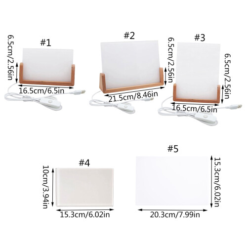 Acrylic Photo Frame with LED Base for Wedding and Art 2