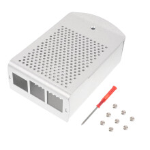 Holle behuizing van aluminiumlegering voor Pi 3/2 Model B+ (zilver)