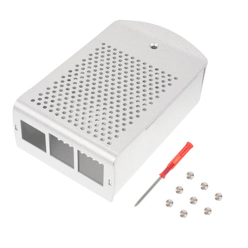 Hål i aluminiumlegering för 3/Pi2 modell B+ (silver)