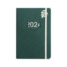 Agenda Herrnalise2024: giornaliera, settimanale e mensile con programma orario, gennaio-dicembre 2024, 5,85" x 8,5", copertina rigida in tessuto.