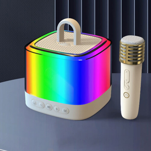 Έκπτωση έως και 70% σε Karymi Mic Karaoke Machine με Subwoofer, Φορητό σύστημα ηχείων Bluetooth, 1
