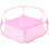 Portable Breathable Pet Playpen Pink Polyester 100 cm 8