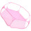 Portable Breathable Pet Playpen Pink Polyester 100 cm 3