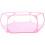 Portable Breathable Pet Playpen Pink Polyester 100 cm 6