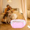Portable Breathable Pet Playpen Pink Polyester 100 cm 5