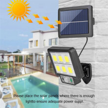 2X LED Solar Wall Lamp 3 Modes Waterproof Motion Sensor Lamp Garden Street Light Solar Lamp