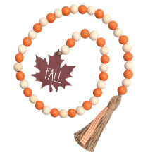 Wooden Bead Garland for Thanksgiving Home Decor