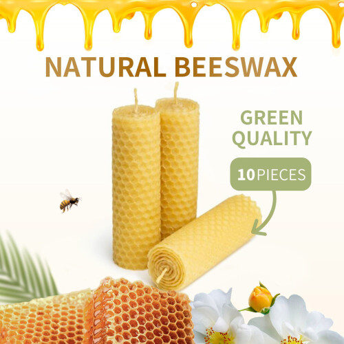 Beeswax Candle Making Kit with 20 Sheets Pure Beeswax Wicks 2