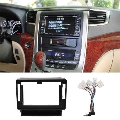 10 Inch Car Frame Fascia Adapter W/Cable for  Alphard Vellfire 2008-2015 Android Radio Dash Fitting Panel Kit 1