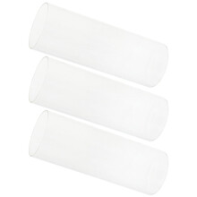 Lot de 3 porte-bougies parfumées en verre transparent cylindrique, avec cheminée et bâtonnets ronds, pour table basse.