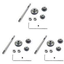 9x Conjunto de Engrenagens de Transmissão de Metal com Conjunto de Engrenagens AçO da Caixa de Engrenagens Do Eixo D para WPL D12 1/10 de Peças de