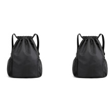 2X Gym Bag Waterproof Sports Bag with Zip Inner Pocket Hipster Gym Bag Lined Backpack with Adjustable Drawstring Gym Bag
